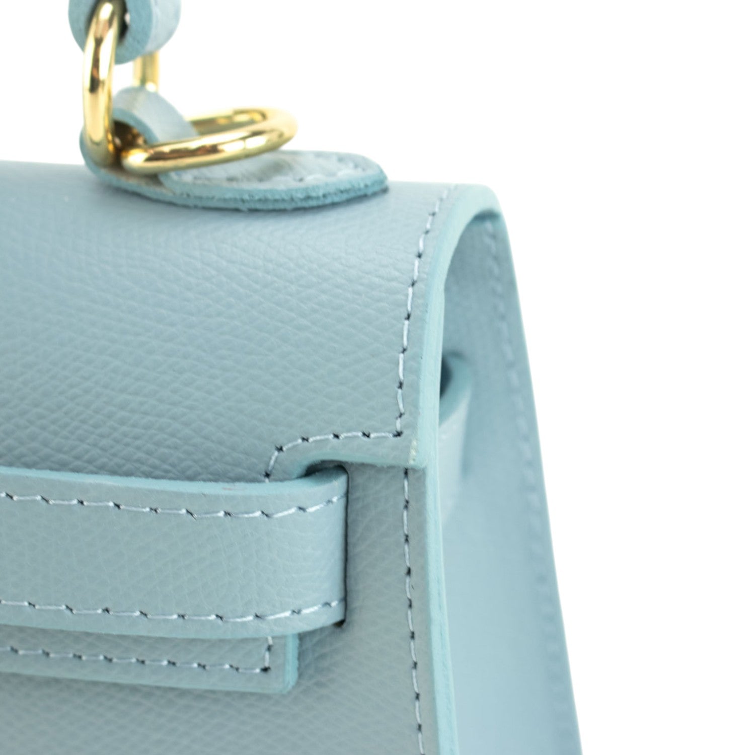 Bolso en Piel Pregato mini Latenza Azul cielo - KimondoShop