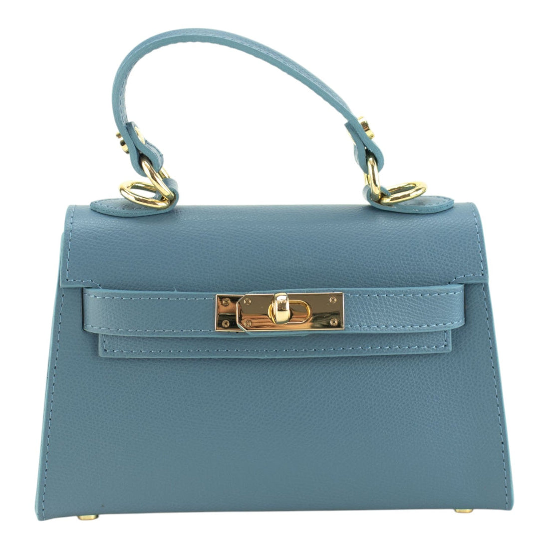 Bolso en Piel Pregato mini Latenza Azul Jeans - KimondoShop