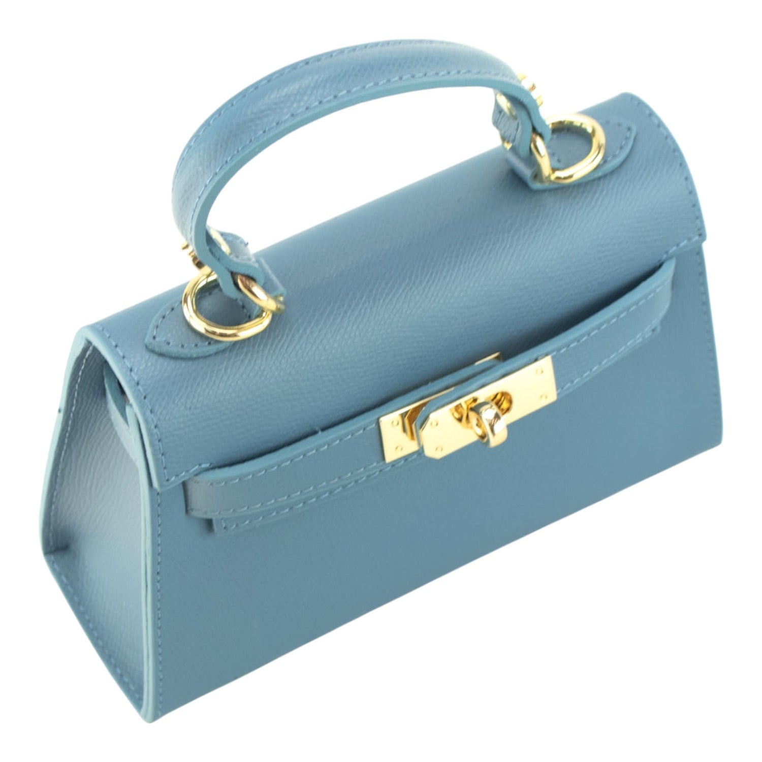 Bolso en Piel Pregato mini Latenza Azul Jeans - KimondoShop