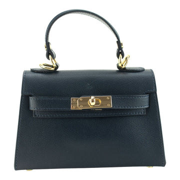 Bolso en Piel Pregato mini Latenza Azul marino - KimondoShop