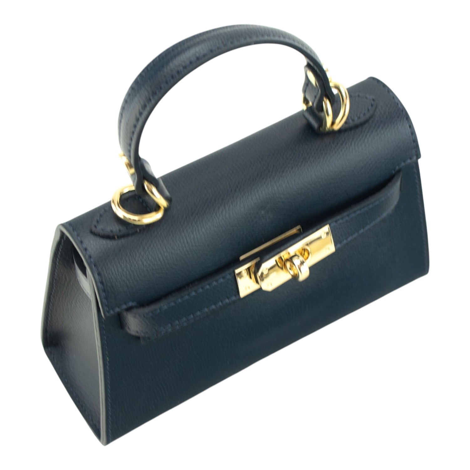 Bolso en Piel Pregato mini Latenza Azul marino - KimondoShop