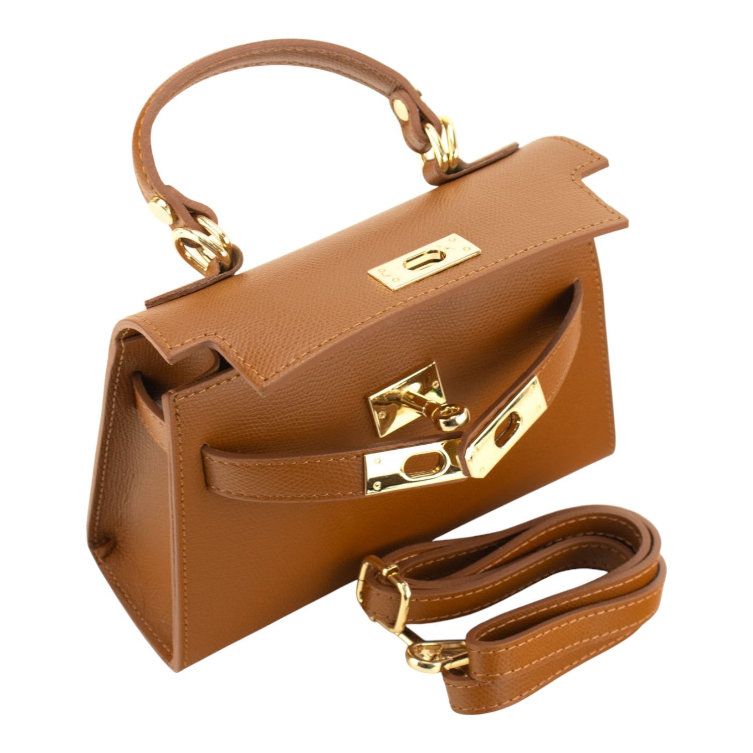 Bolso en Piel Pregato mini Latenza Camel - KimondoShop