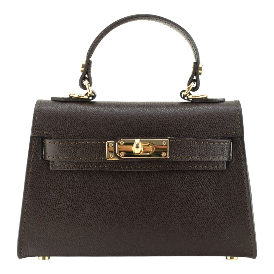 Bolso en Piel Pregato mini Latenza Chocolate - KimondoShop