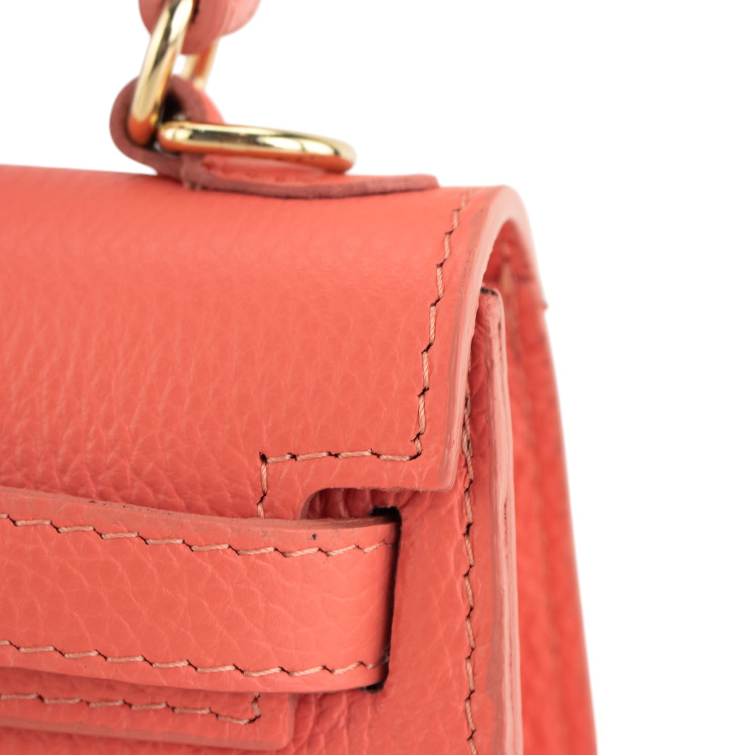 Bolso en Piel Pregato mini Latenza Coral - KimondoShop