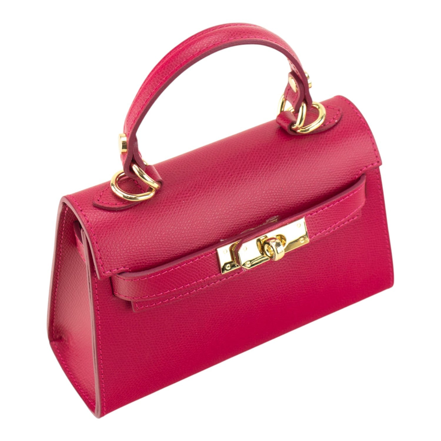 Bolso en Piel Pregato mini Latenza Fucsia - KimondoShop