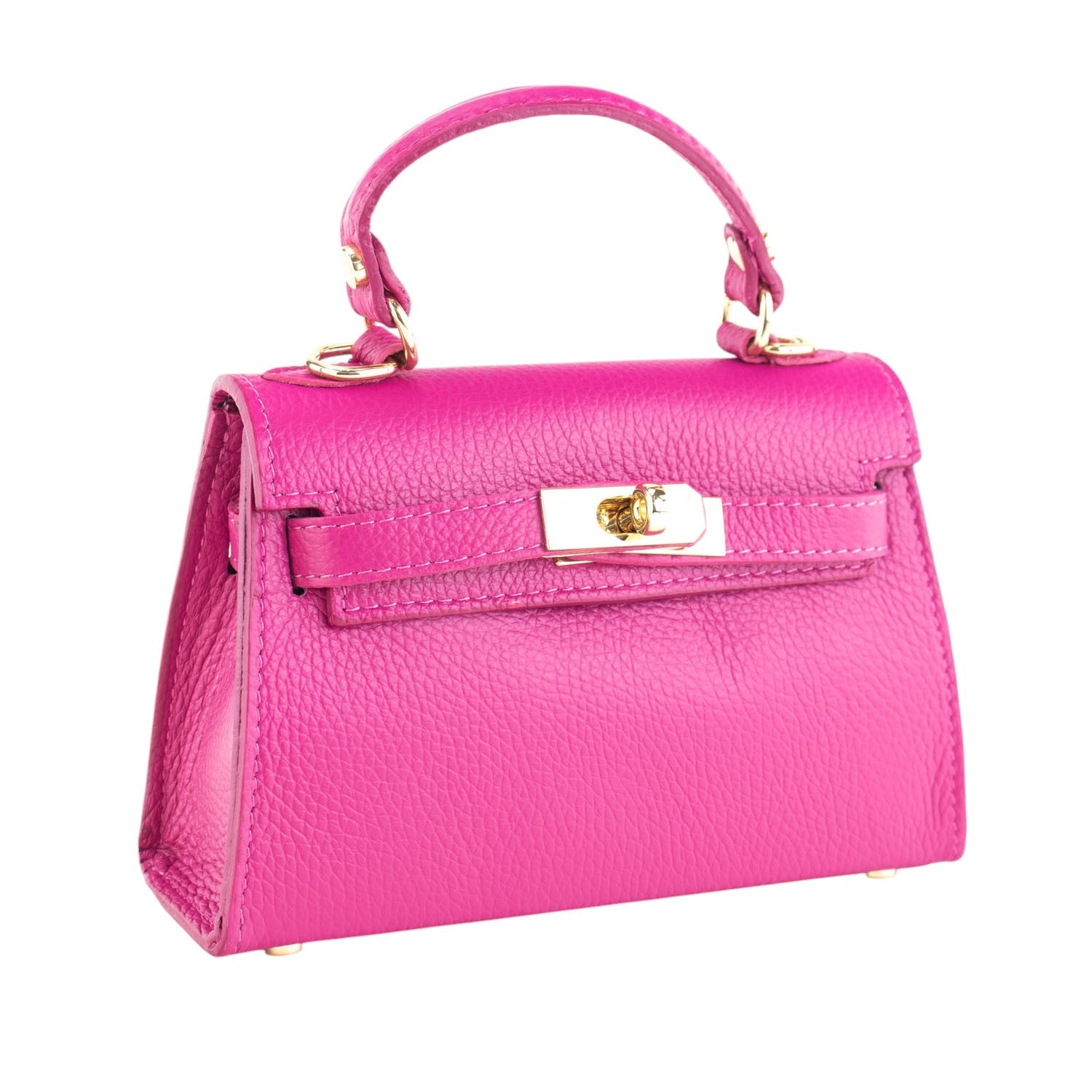 Bolso en Piel Pregato mini Latenza Fucsia - KimondoShop