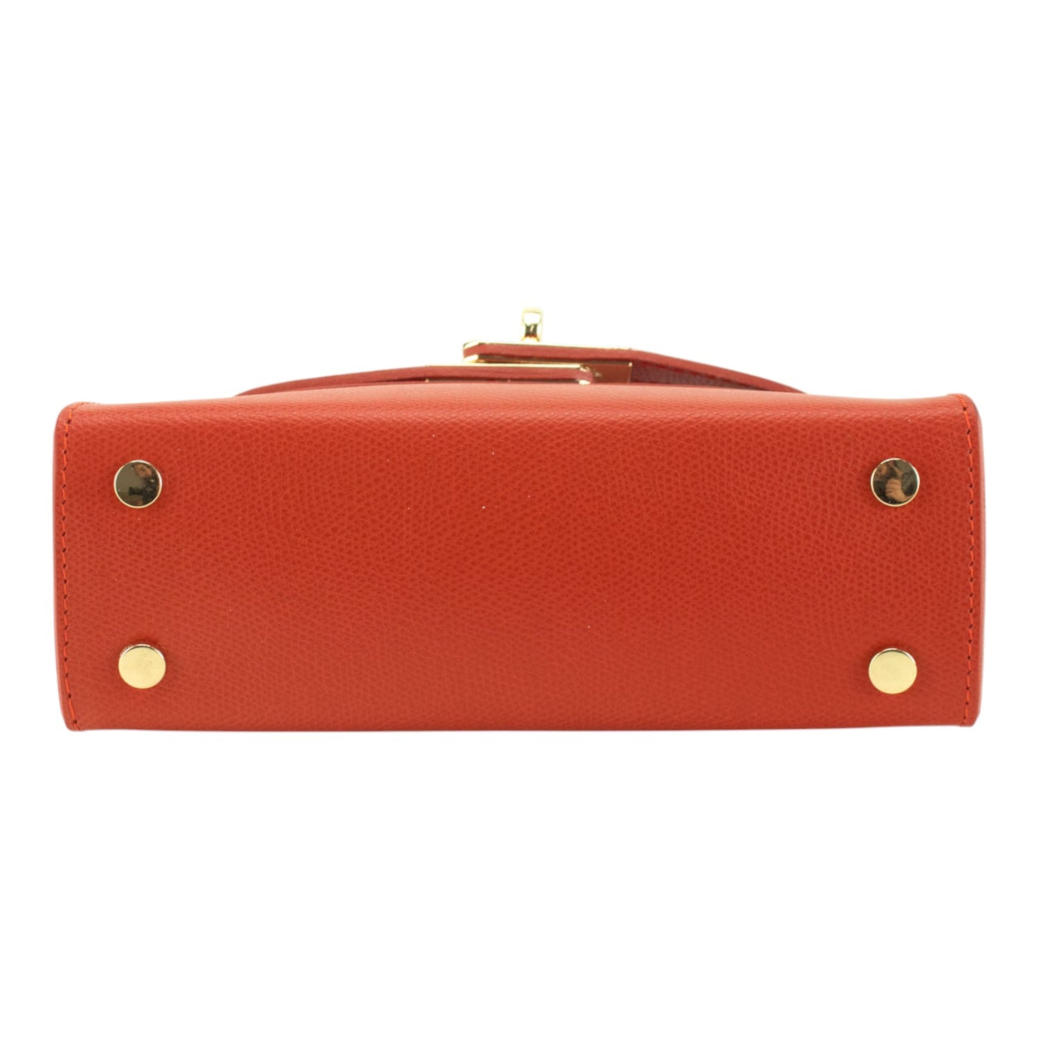 Bolso en Piel Pregato mini Latenza Naranja oscuro - KimondoShop