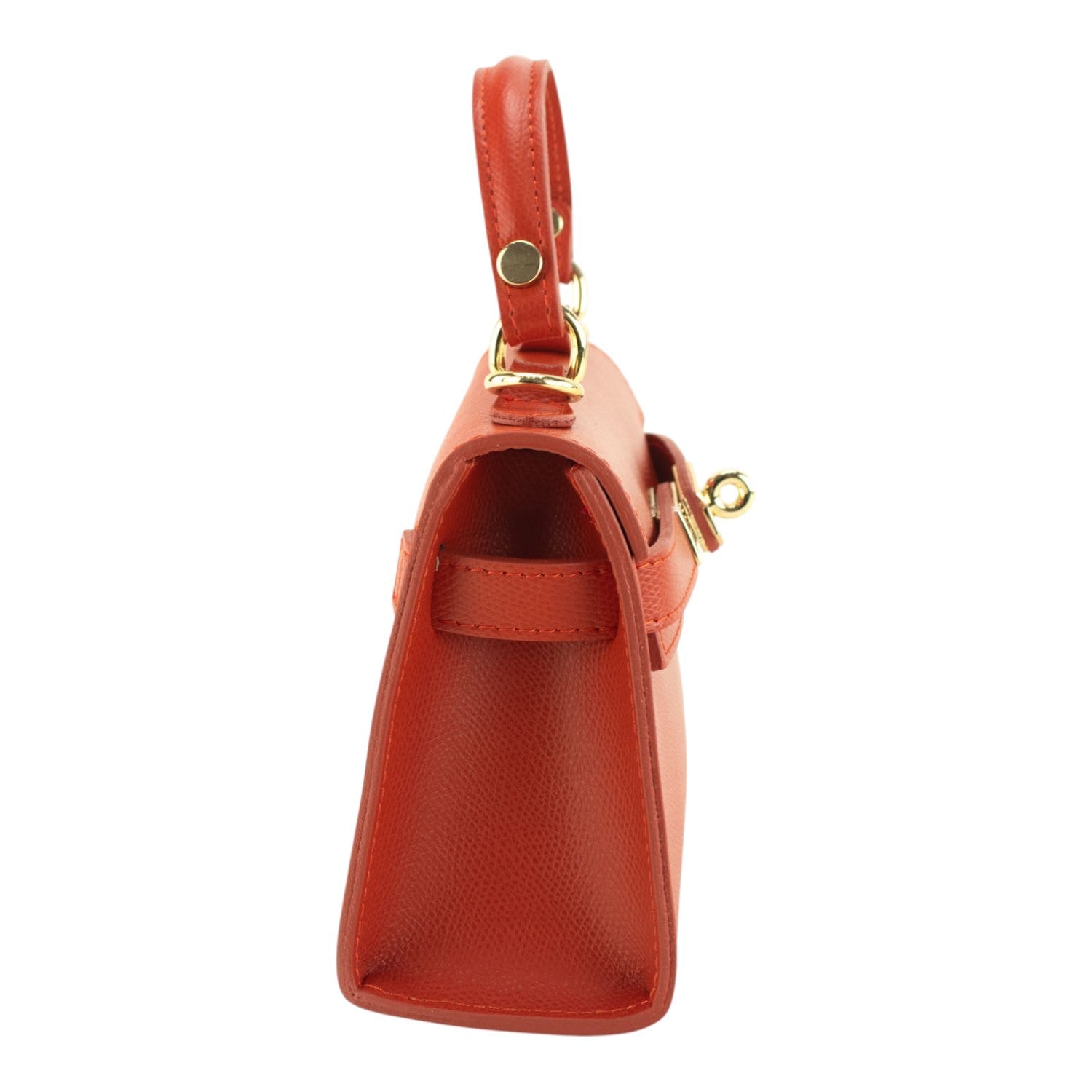 Bolso en Piel Pregato mini Latenza Naranja oscuro - KimondoShop