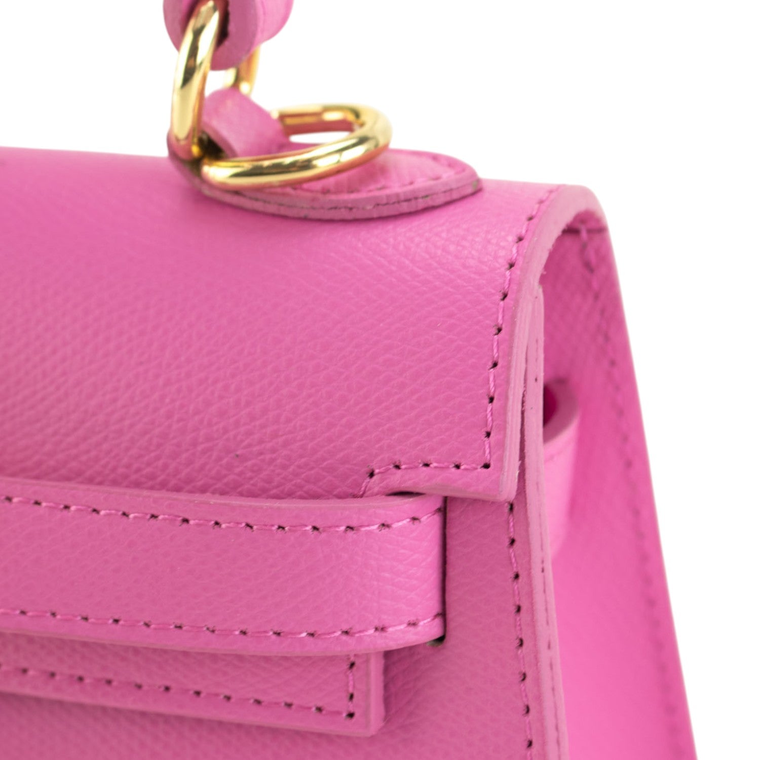 Bolso en Piel Pregato mini Latenza Rosa - KimondoShop