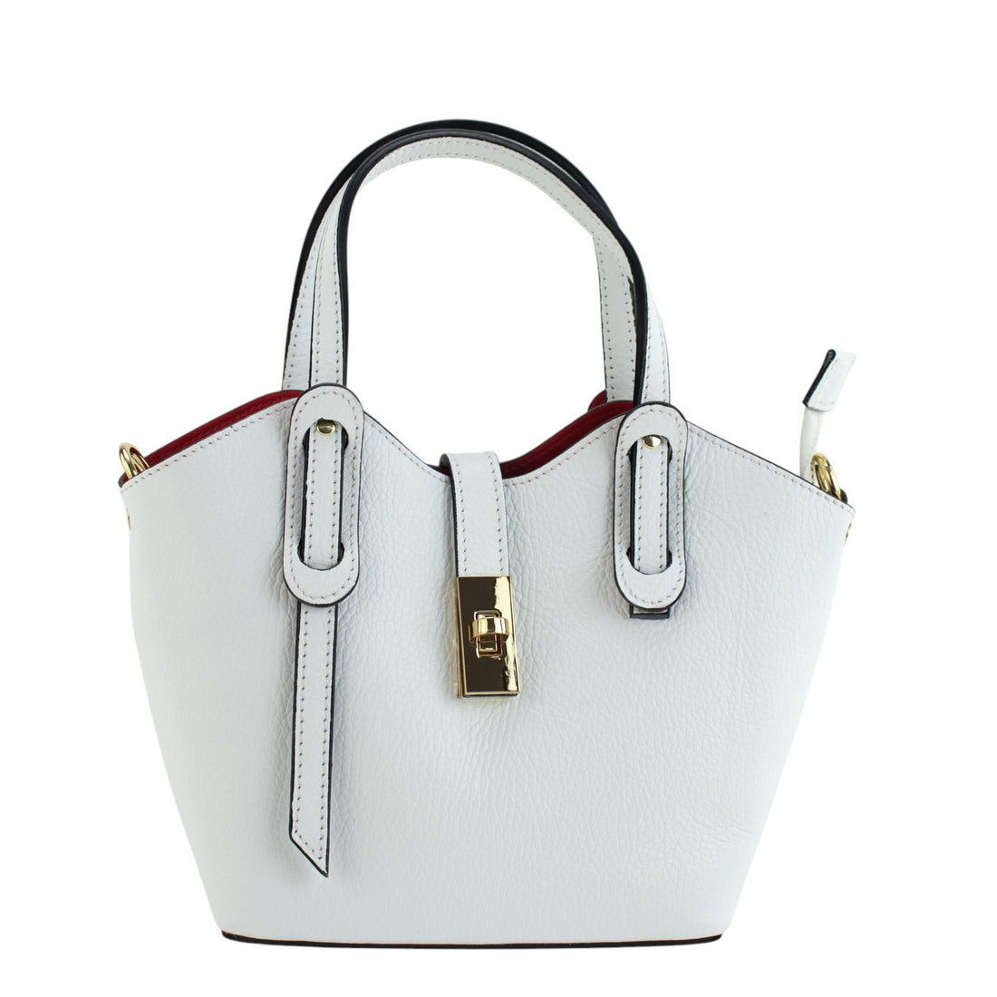 Bolso en Piel Pregato Piccolo Blanco - KimondoShop