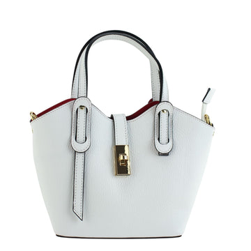 Bolso en Piel Pregato Piccolo Blanco - KimondoShop