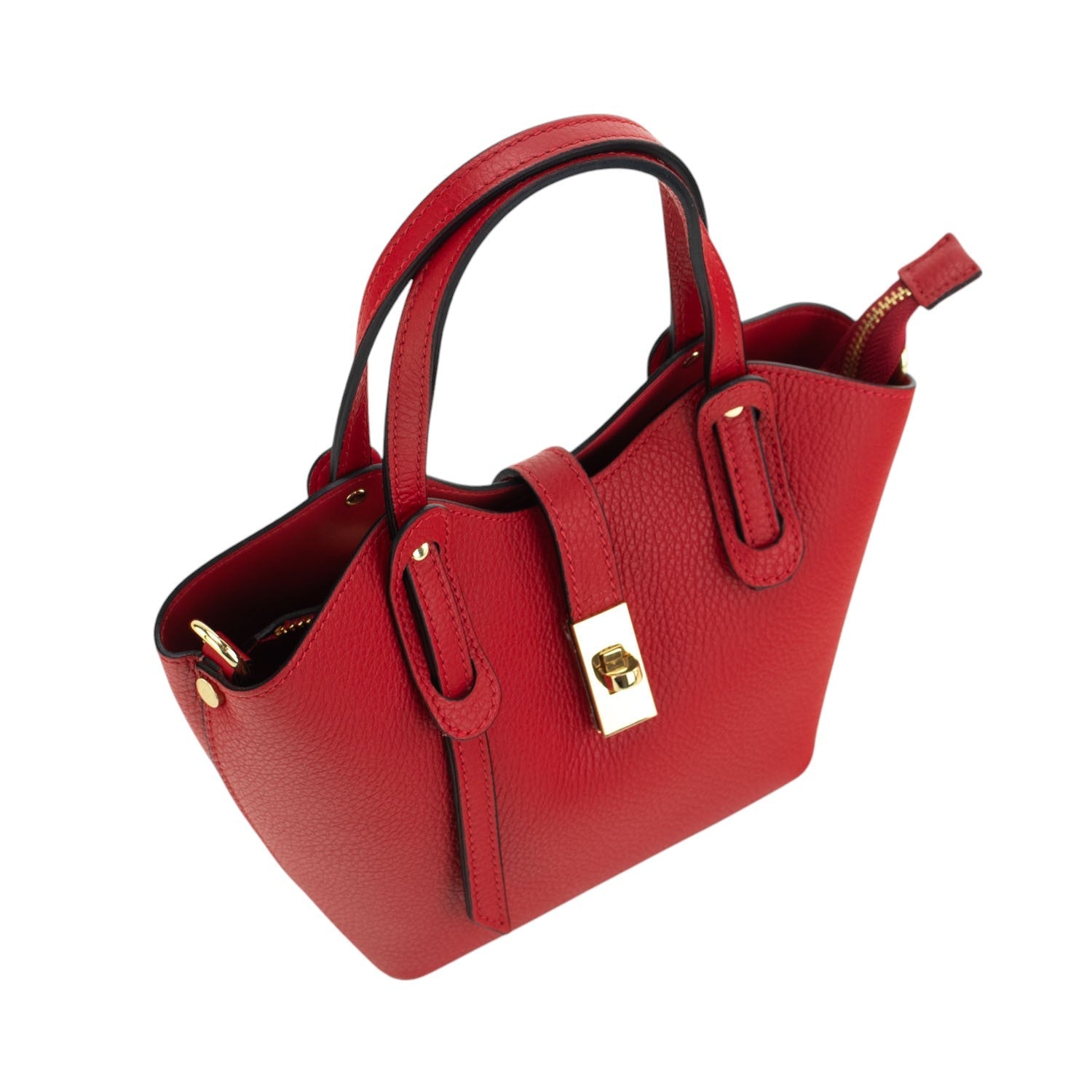 Bolso en Piel Pregato Piccolo Rojo - KimondoShop