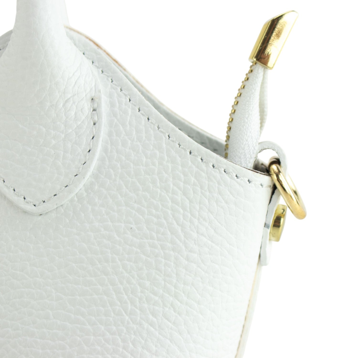 Bolso en Piel Pregato Piccolo tape Blanco - KimondoShop