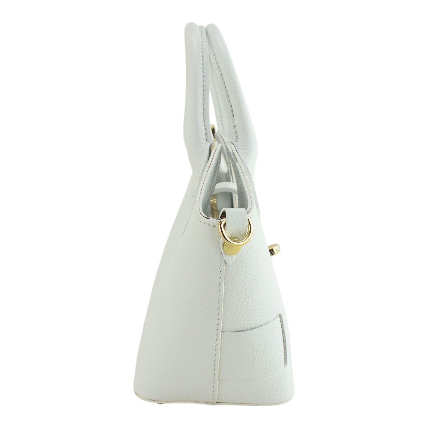 Bolso en Piel Pregato Piccolo tape Blanco - KimondoShop