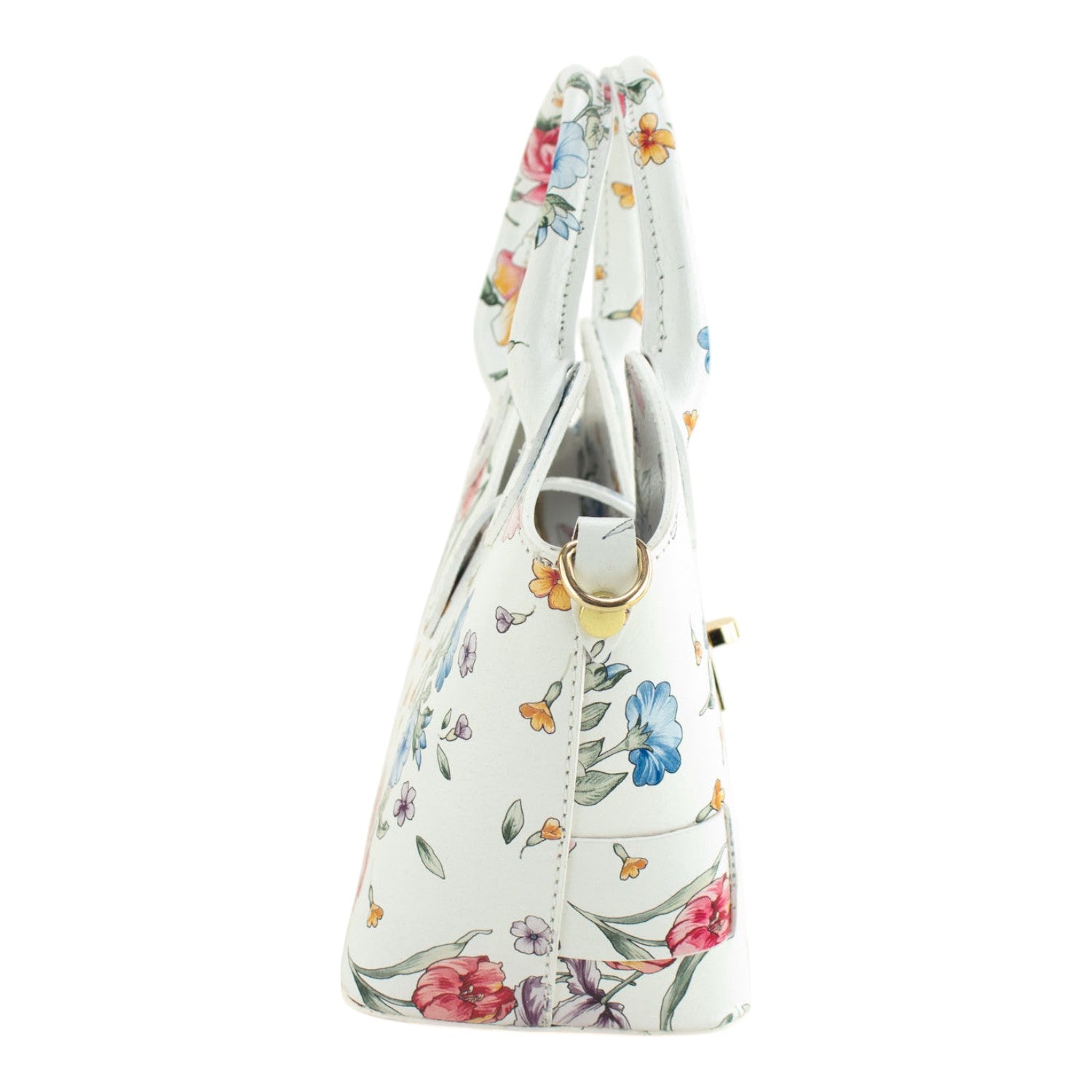 Bolso en Piel Pregato Piccolo tape Flores azules - KimondoShop