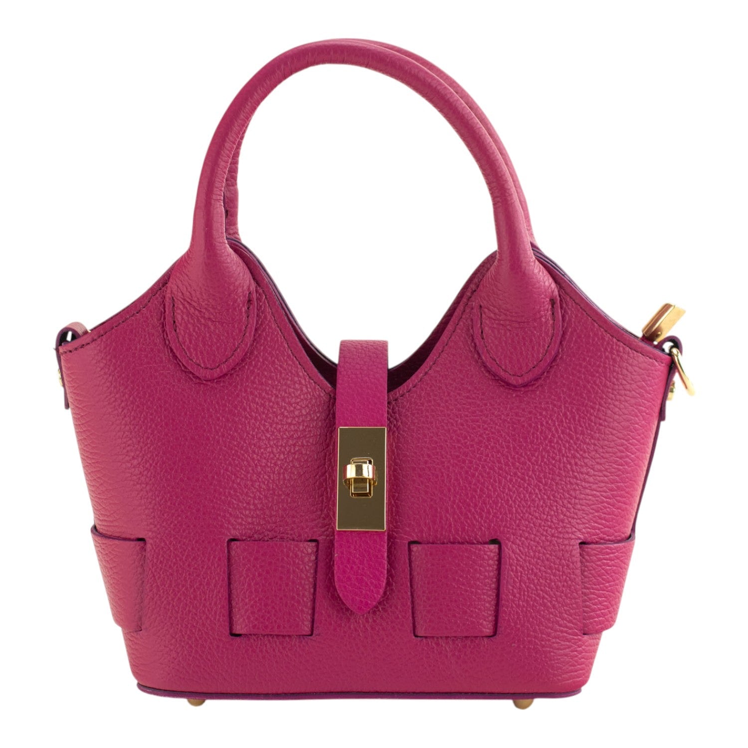 Bolso en Piel Pregato Piccolo tape Fucsia - KimondoShop