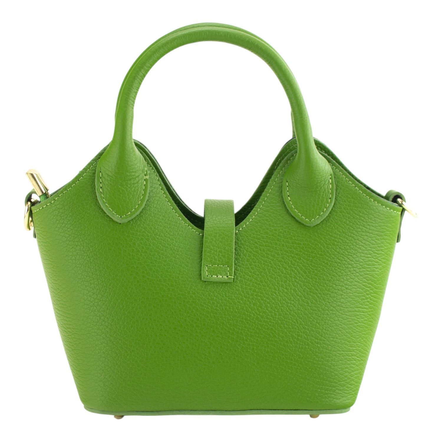 Bolso en Piel Pregato Piccolo tape Verde manzana - KimondoShop