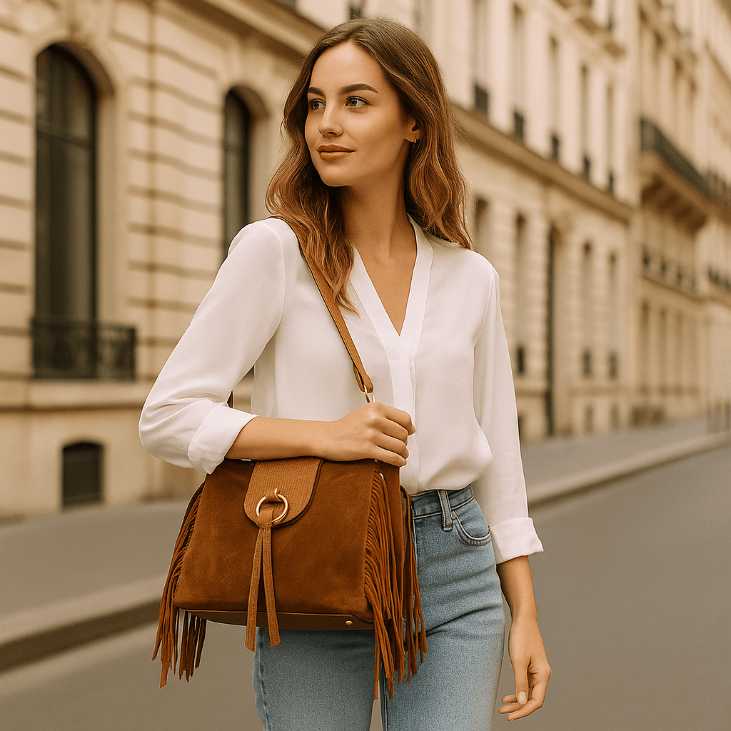 Bolso en piel Pregato Solenne Ante Camel - KimondoShop