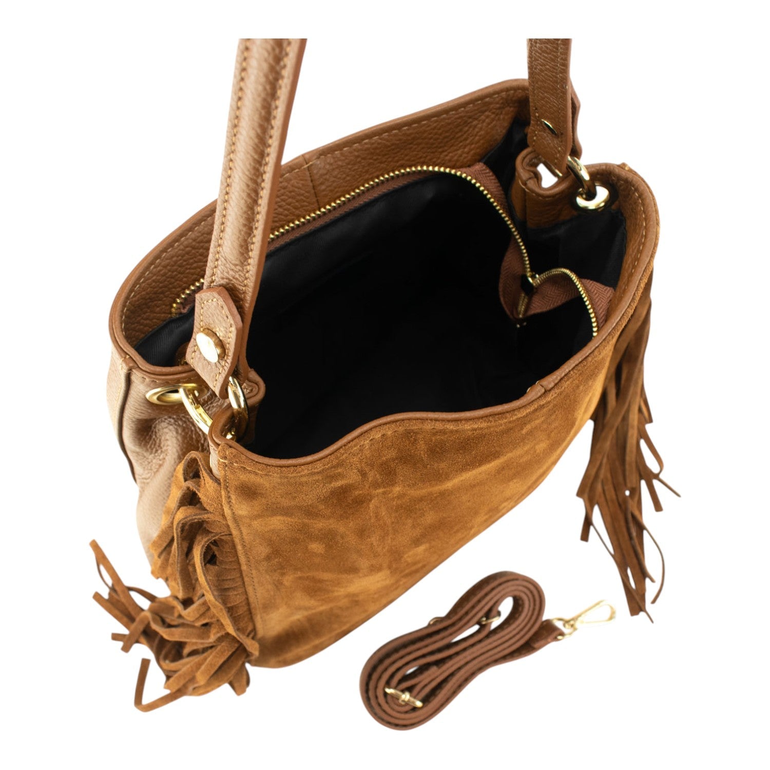 Bolso en piel Pregato Solenne Ante Camel - KimondoShop