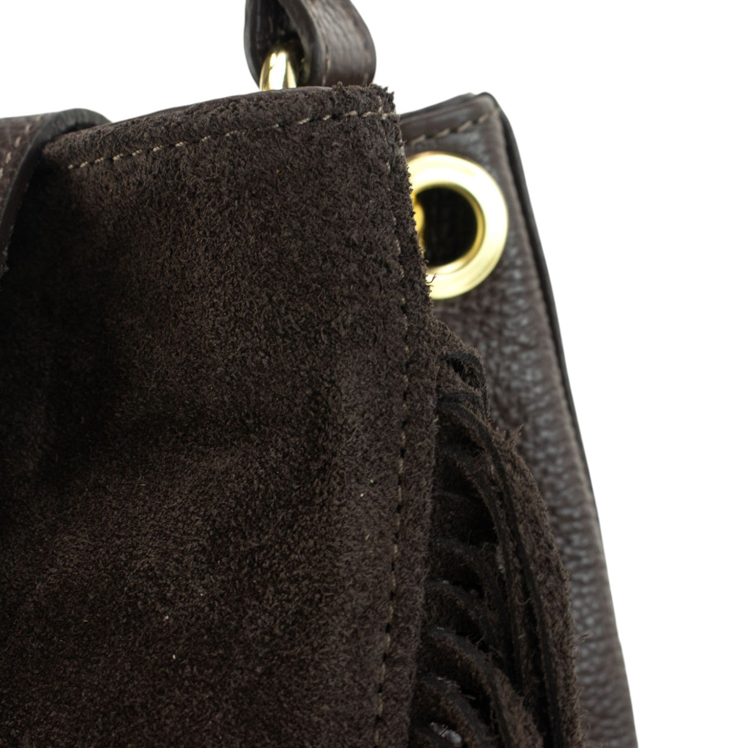 Bolso en piel Pregato Solenne Ante Chocolate - KimondoShop