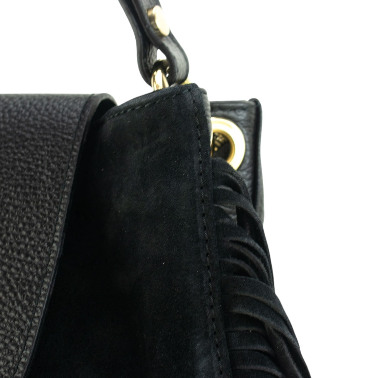 Bolso en piel Pregato Solenne Ante Negro - KimondoShop