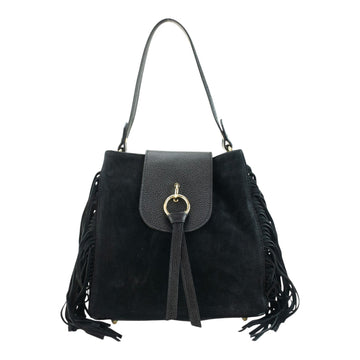 Bolso en piel Pregato Solenne Ante Negro - KimondoShop
