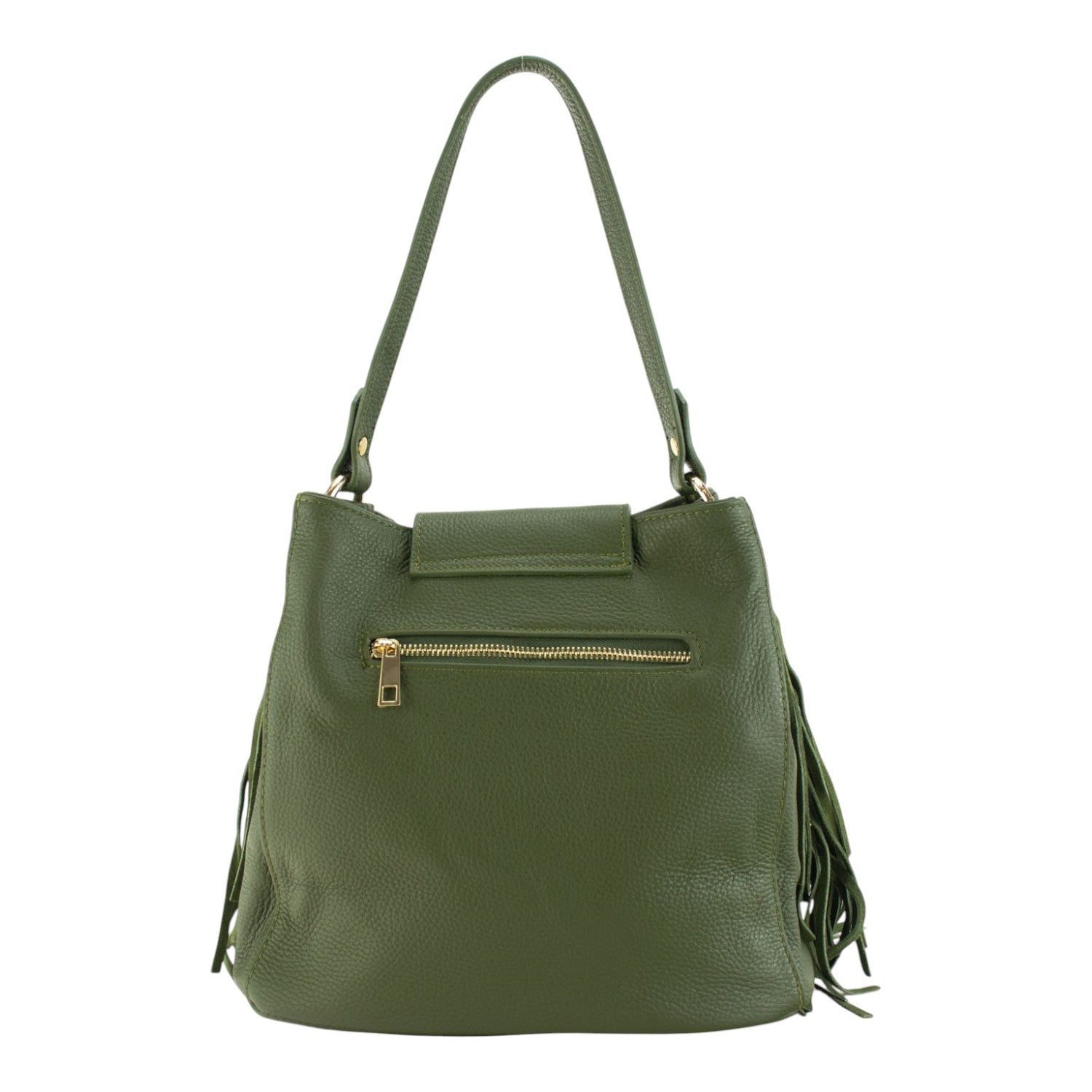 Bolso en piel Pregato Solenne Ante Verde - KimondoShop