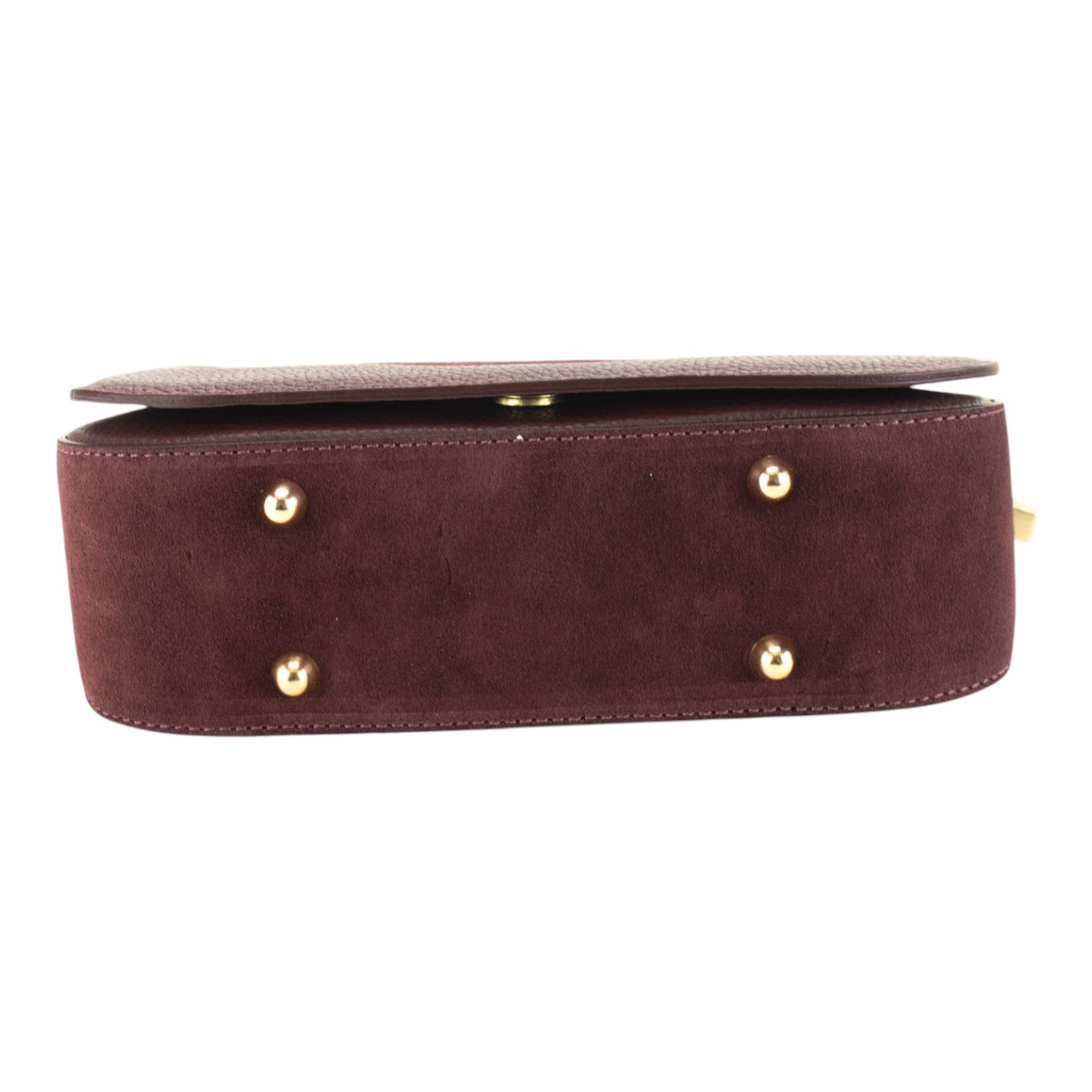 Bolso en piel Pregato Velluto Ante Burdeos - KimondoShop