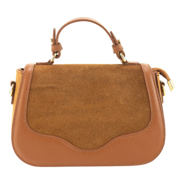 Bolso en piel Pregato Velluto Ante Camel - KimondoShop