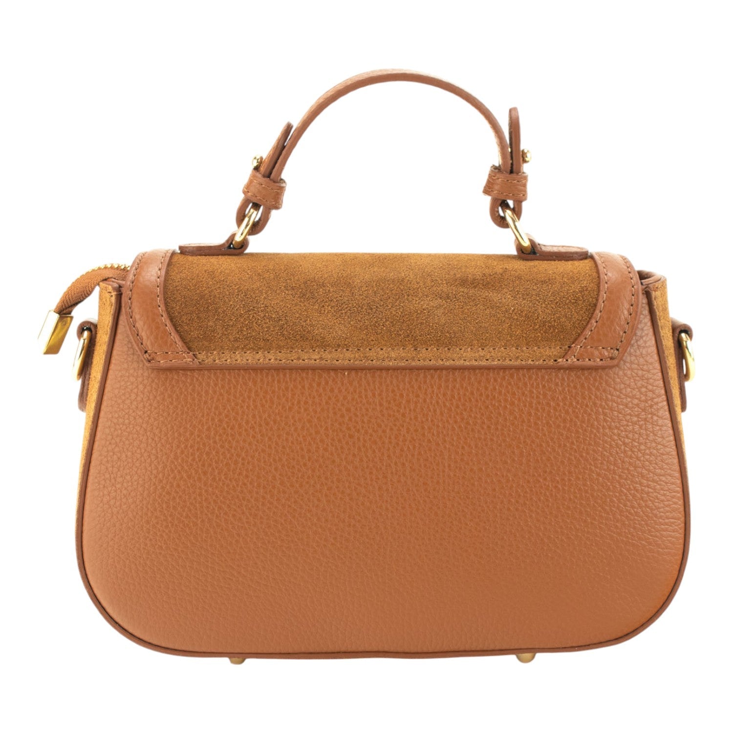 Bolso en piel Pregato Velluto Ante Camel - KimondoShop