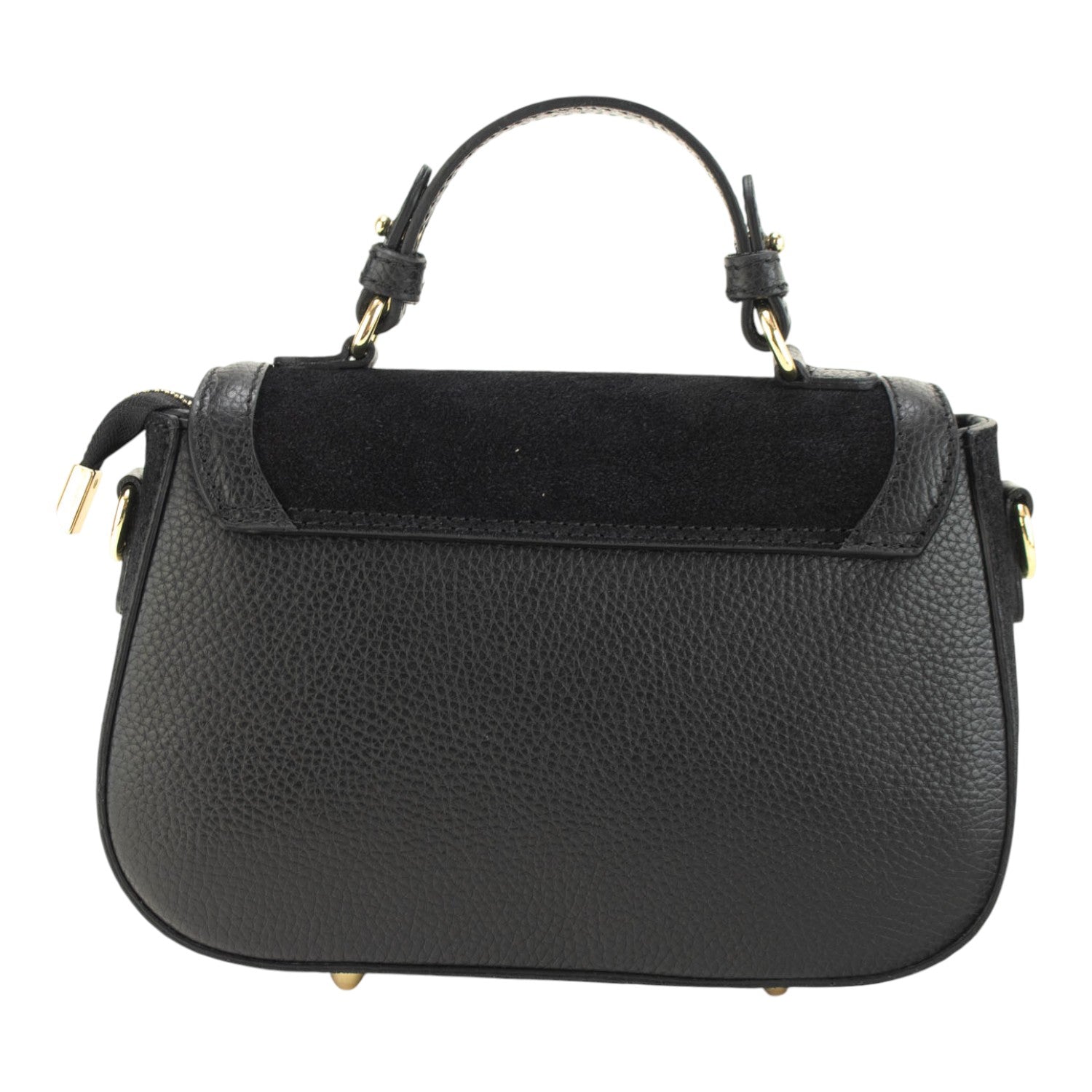 Bolso en piel Pregato Velluto Ante Negro - KimondoShop