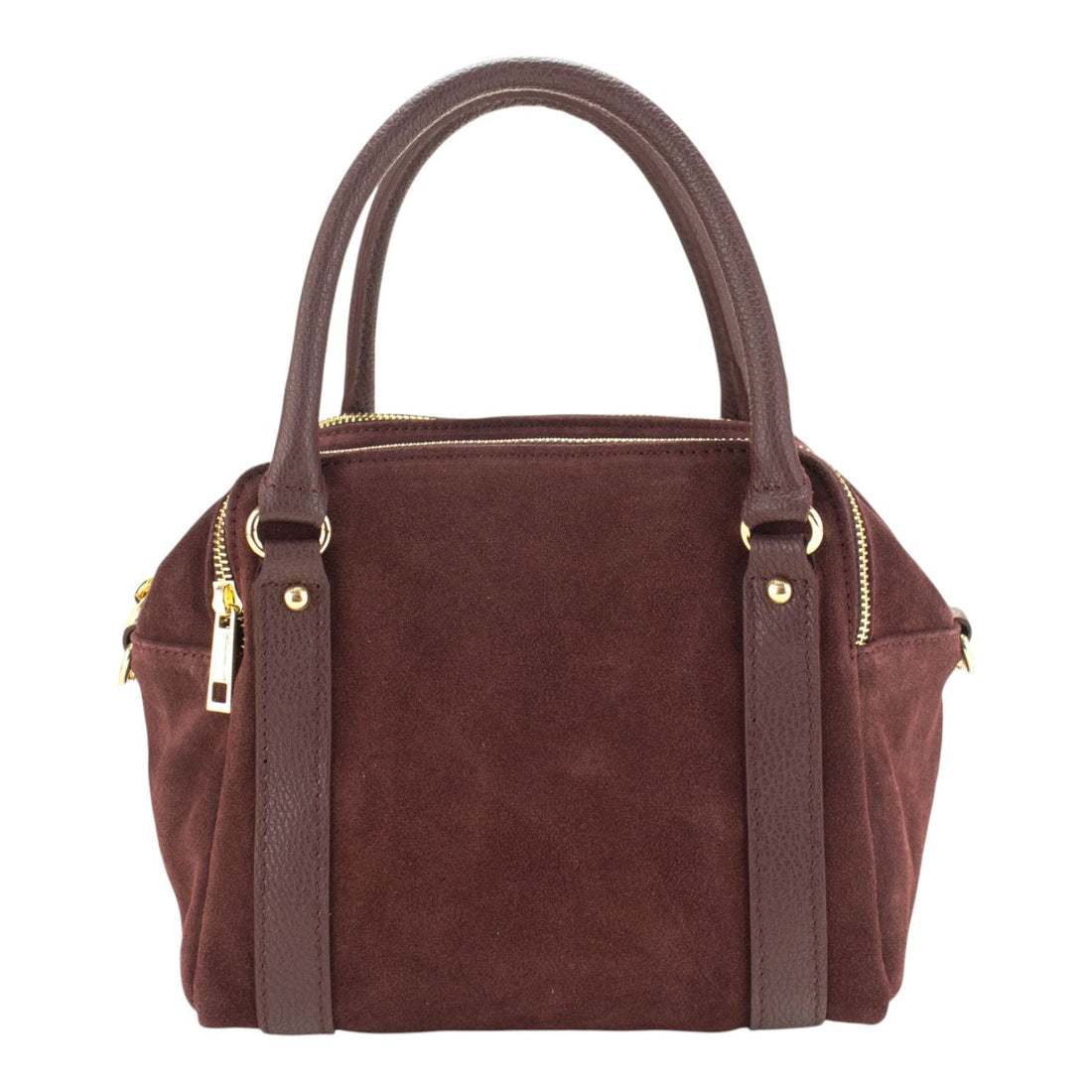 Bolso en Piel Pregato Verona Ante Burdeos - KimondoShop