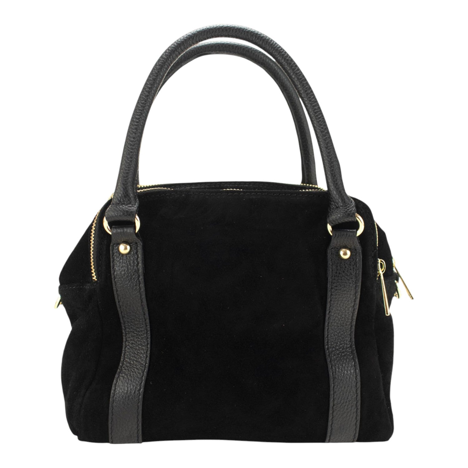 Bolso en Piel Pregato Verona Ante Negro - KimondoShop