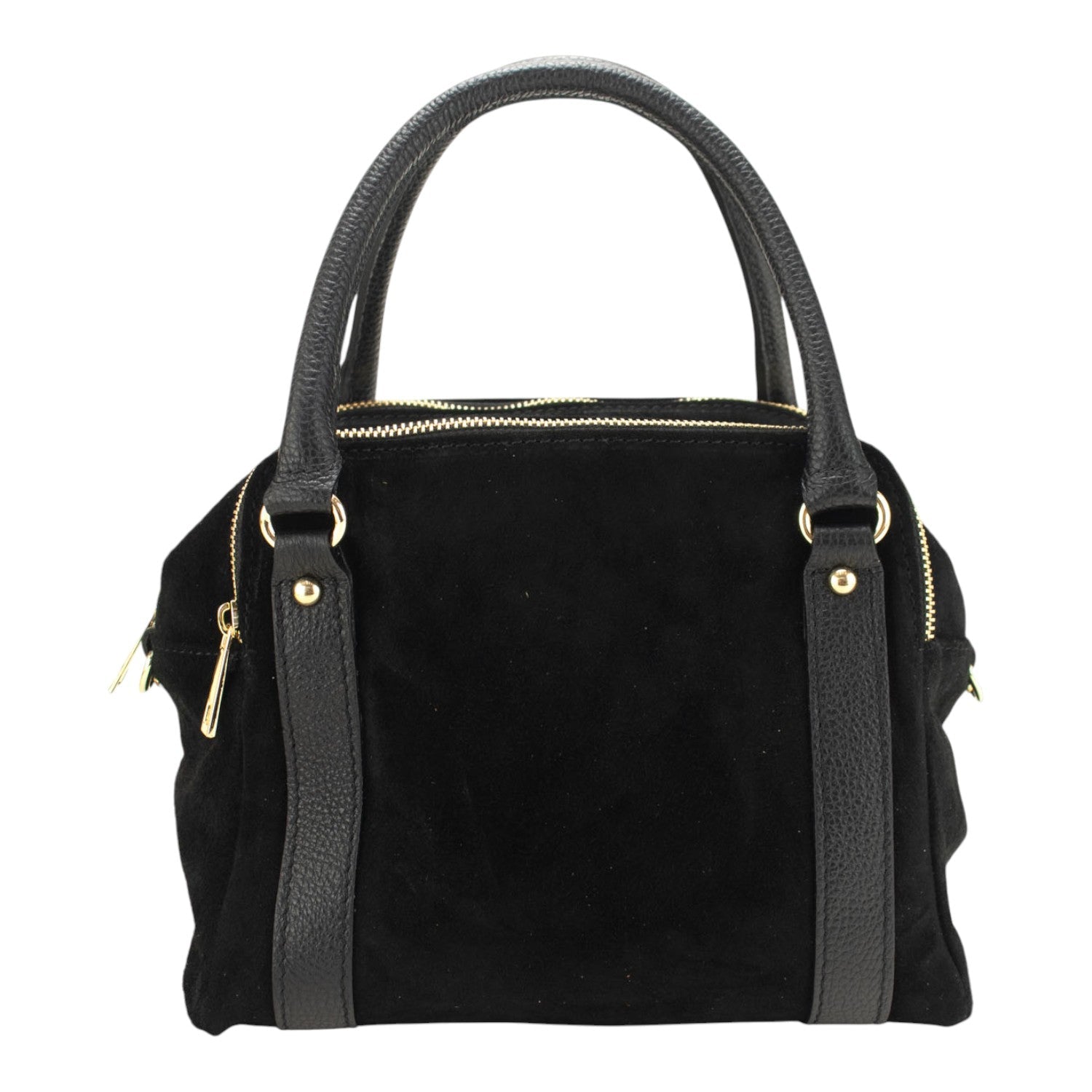 Bolso en Piel Pregato Verona Ante Negro - KimondoShop