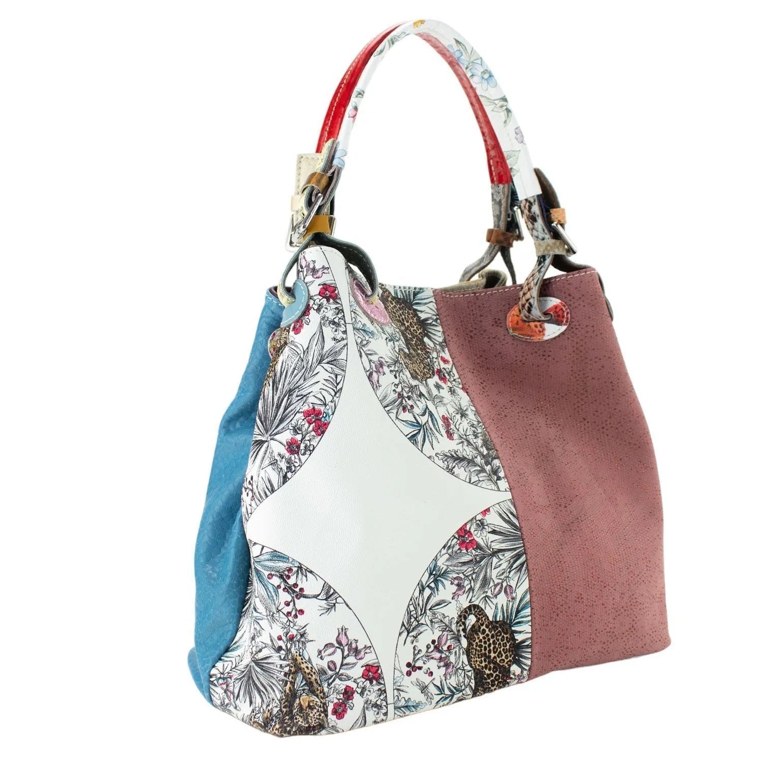 Bolso hobo en Piel Pregato Vittoria Animal Burdeos - KimondoShop