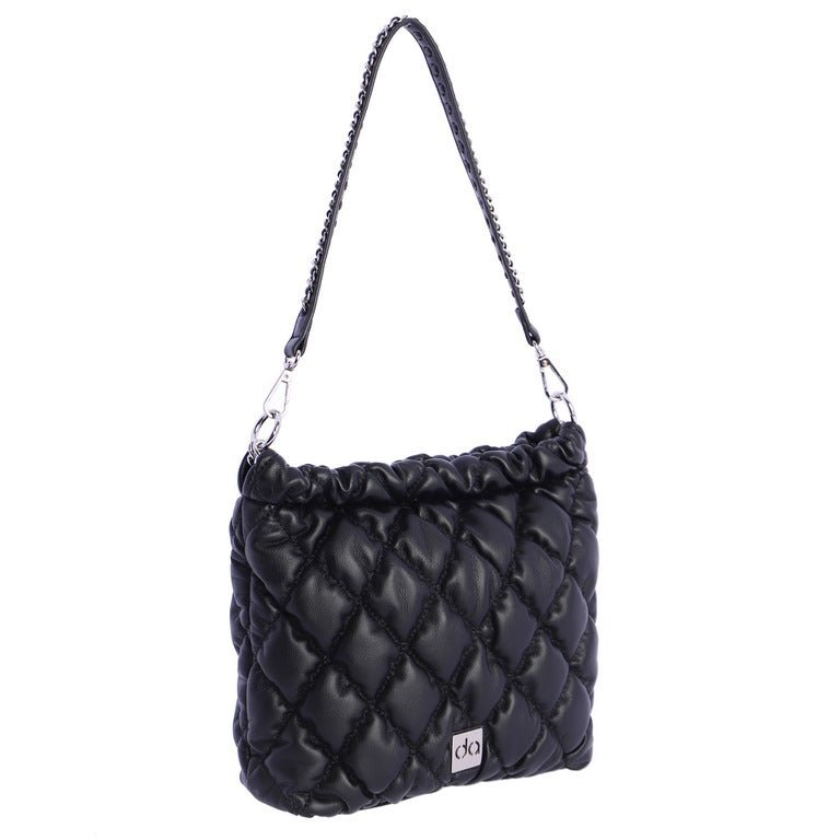 Bolso hombro Don Algodon Sapporo Negro - KimondoShop