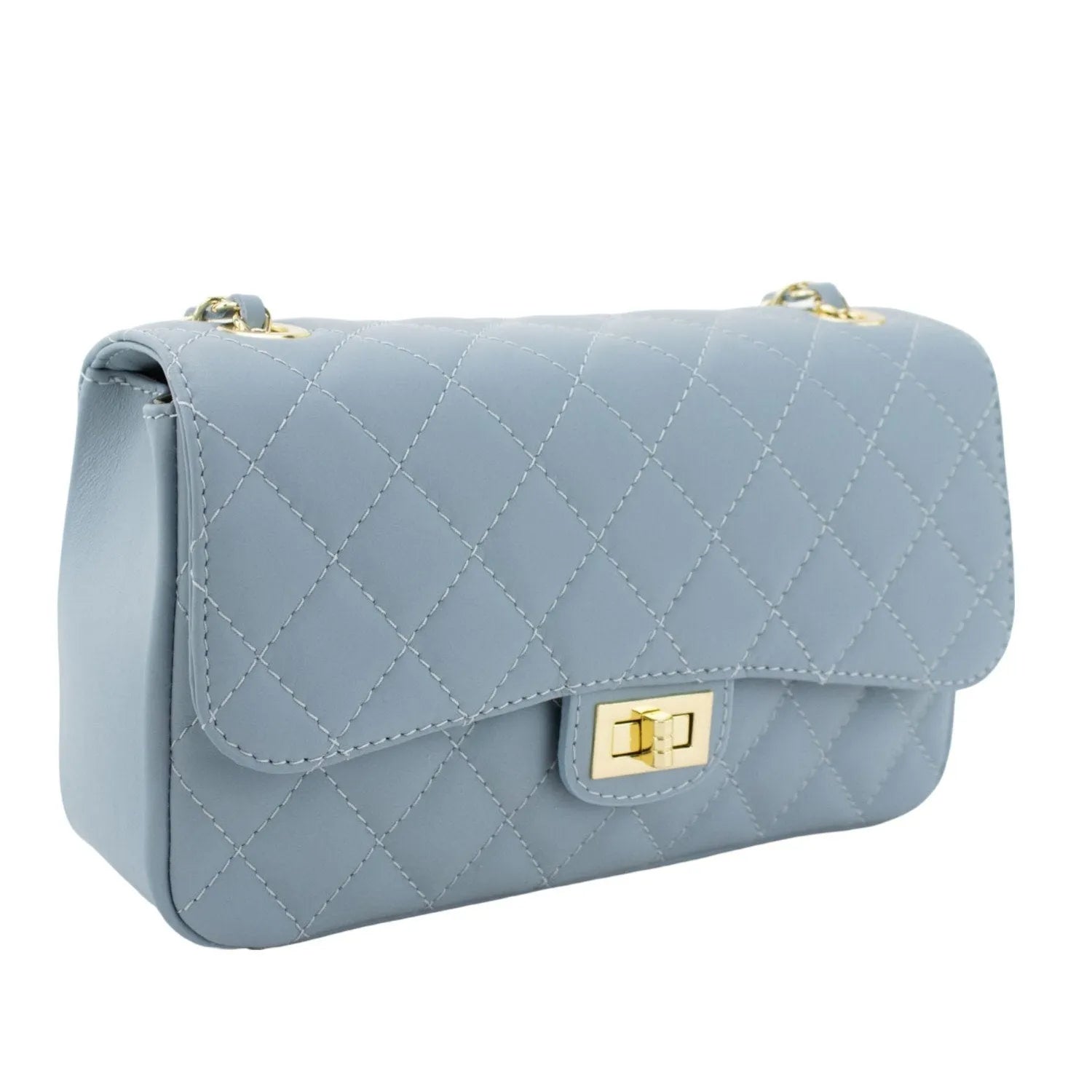 Bolso Piel Pregato Classy Azul Cian - KimondoShop