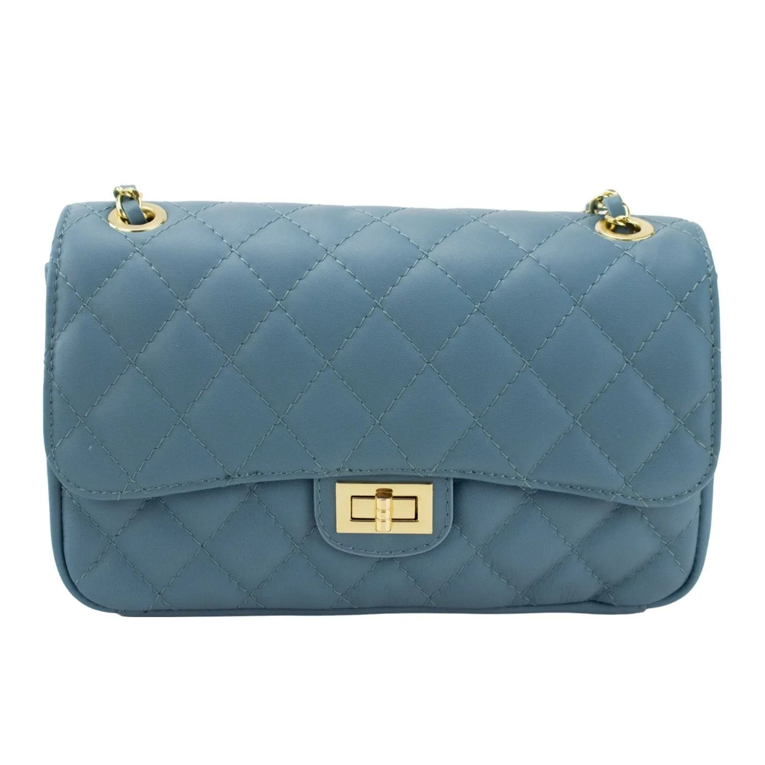 Bolso Piel Pregato Classy Azul Cian oscuro - KimondoShop