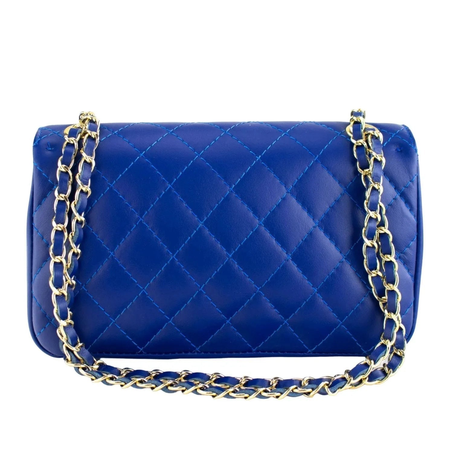 Bolso Piel Pregato Classy Azul eléctrico - KimondoShop