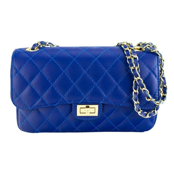 Bolso Piel Pregato Classy Azul eléctrico - KimondoShop