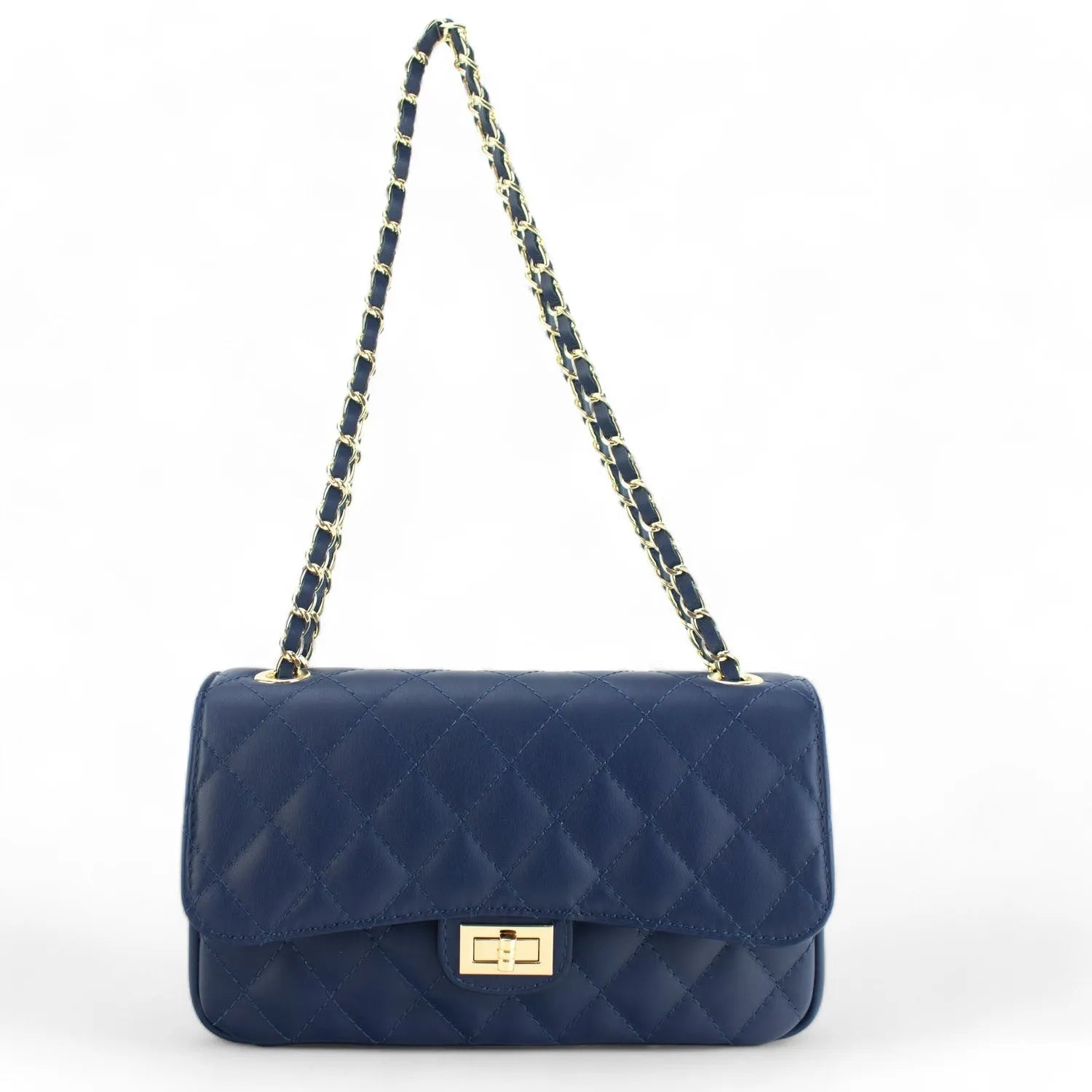 Bolso Piel Pregato Classy Azul marino - KimondoShop