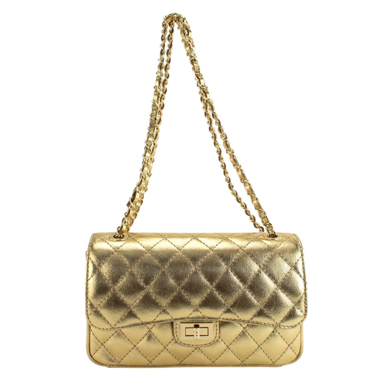 Bolso Piel Pregato Classy Dorado Gold - KimondoShop