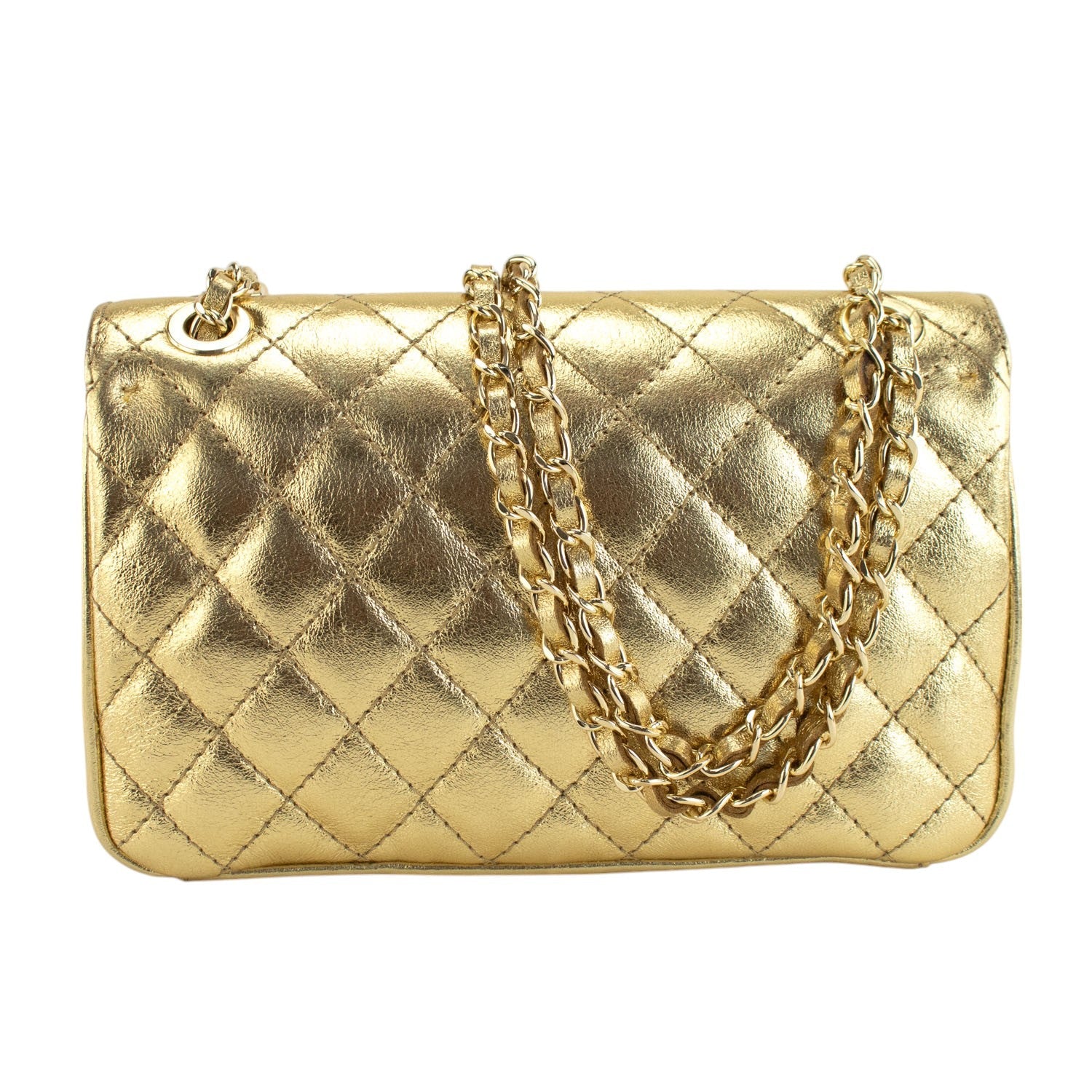 Bolso Piel Pregato Classy Dorado Gold - KimondoShop