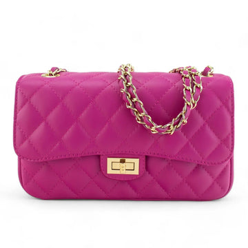 Bolso Piel Pregato Classy Fucsia - KimondoShop