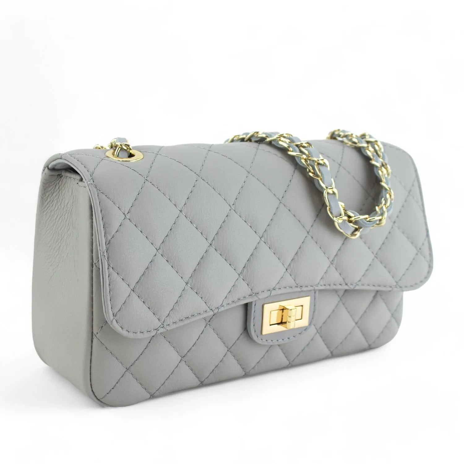 Bolso Piel Pregato Classy Gris - KimondoShop