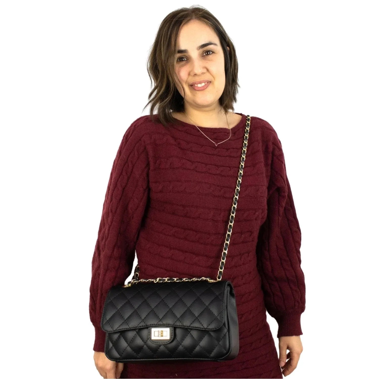 Bolso Piel Pregato Classy Negro - KimondoShop