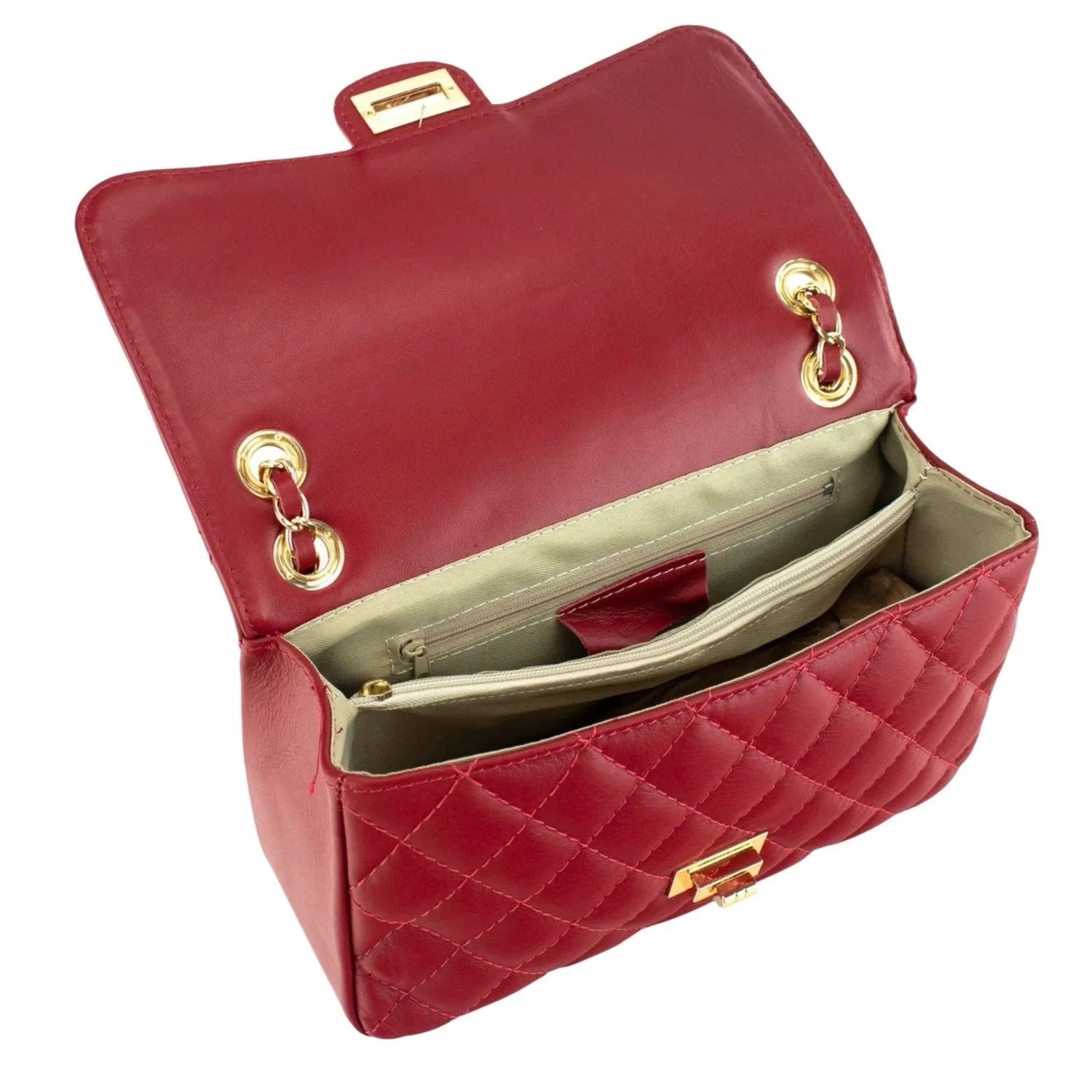 Bolso Piel Pregato Classy Rojo - KimondoShop