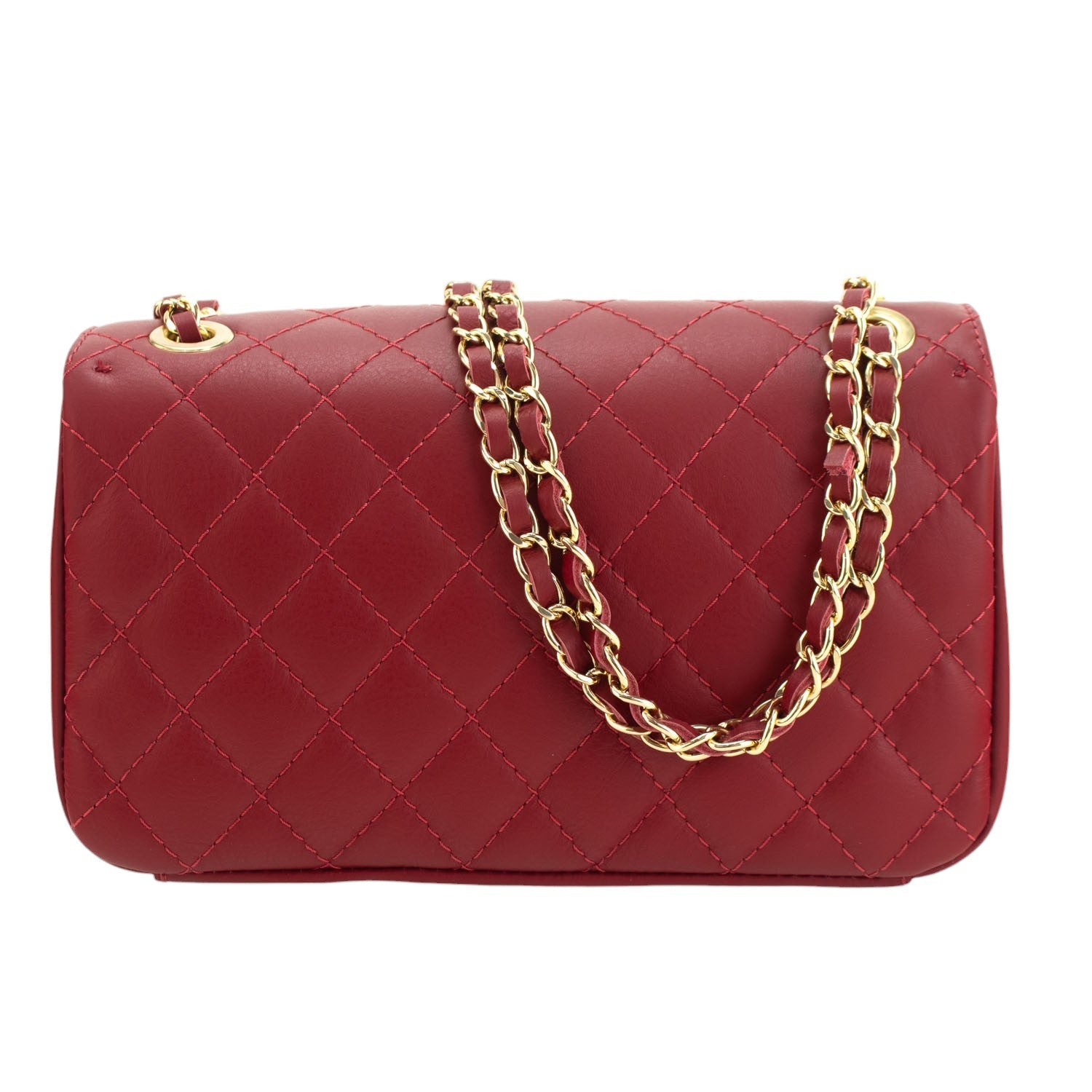 Bolso Piel Pregato Classy Rojo oscuro - KimondoShop