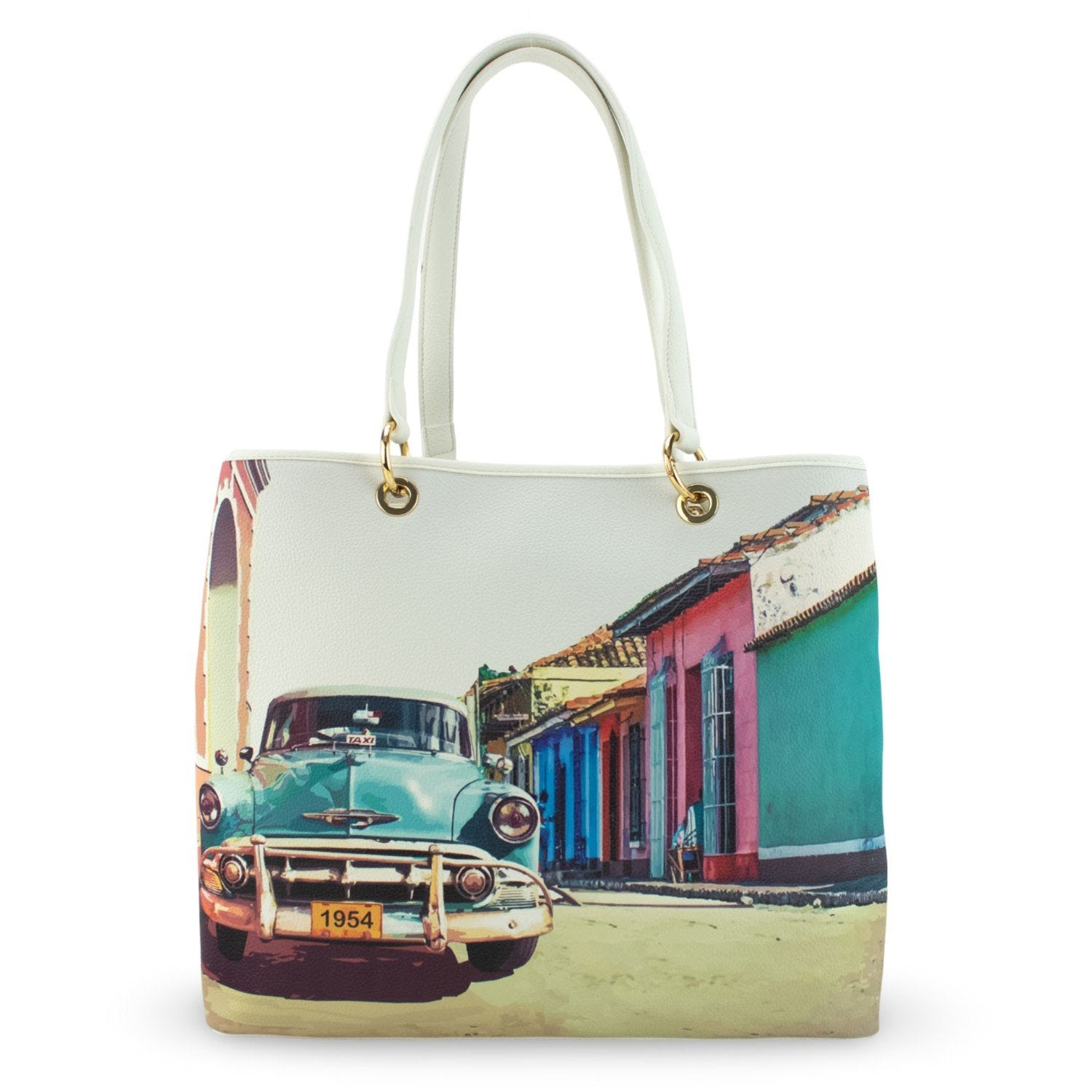 Bolso Shopper Braccialini Cartoline Cuba - KimondoShop