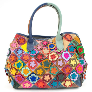 Bolso shopper de Piel Pregato Mosaic Flowers - KimondoShop